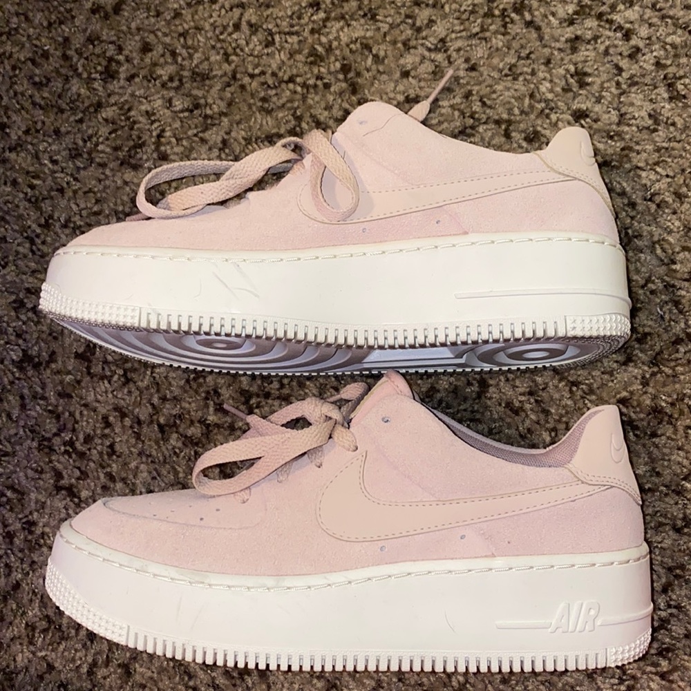 Air force ones pink platform